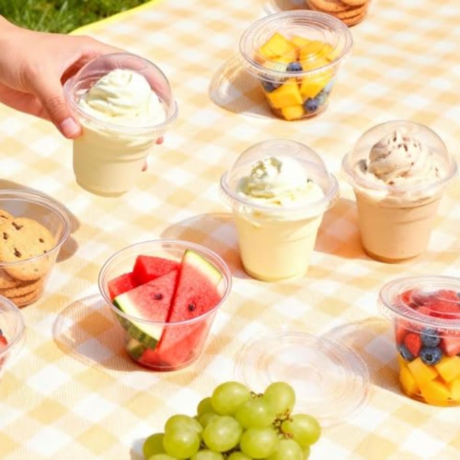 200 Pack 9 oz Clear Plastic Cu - Plastic Dome Clear 评论和价格