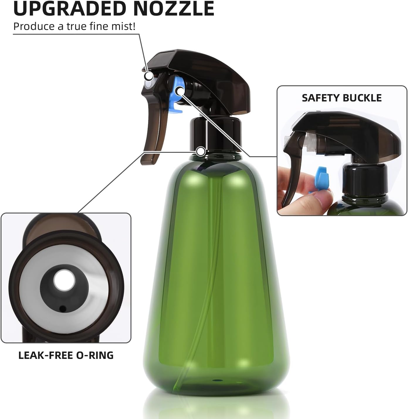 2 Pack 16oz Spray Bottle for P - Misting Bottle Fine 评论和价格