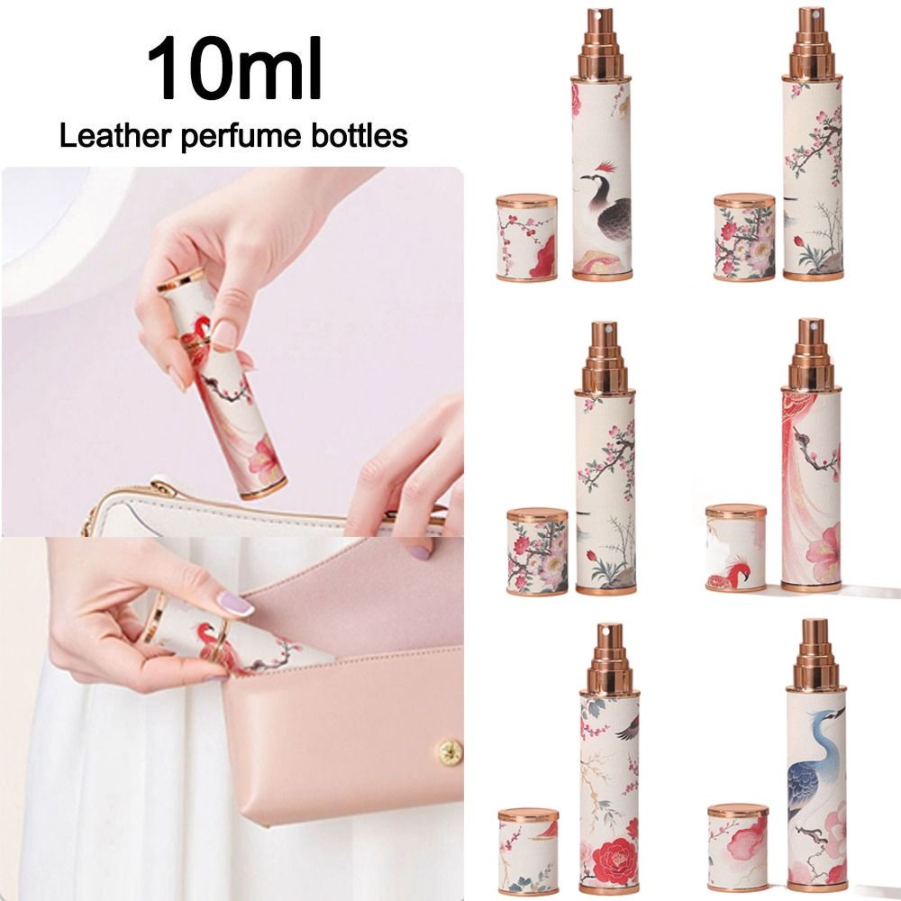 Portable PU Leather Perfume Bo - Misting Bottle Fine 评论和价格