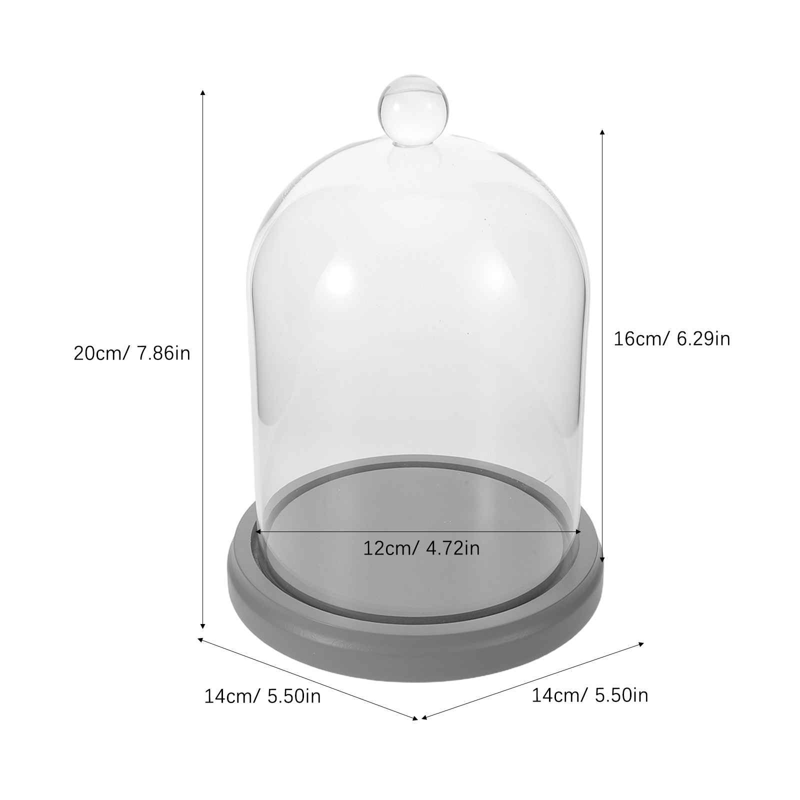 Glass Dome Cloche Clear Bell J - Plastic Dome Clear 评论和价格
