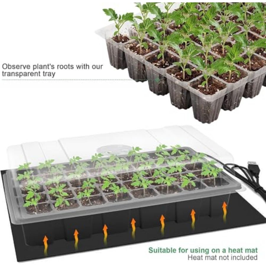 Seedling Trays Seed Starter Tr - Humidity Dome Kit 评论和价格
