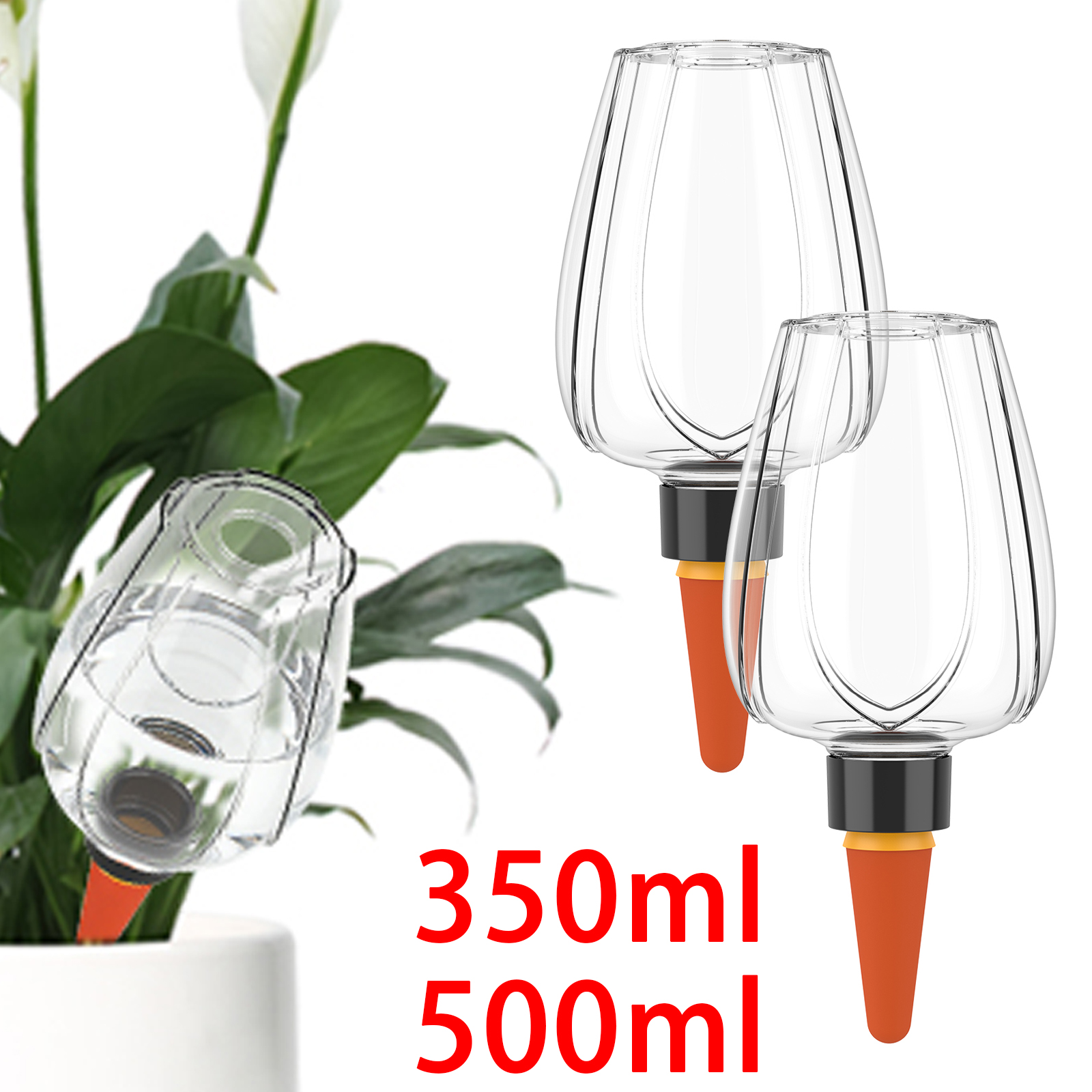 4Pcs Plant Watering Globe Clea - Self Watering Insert 评论和价格