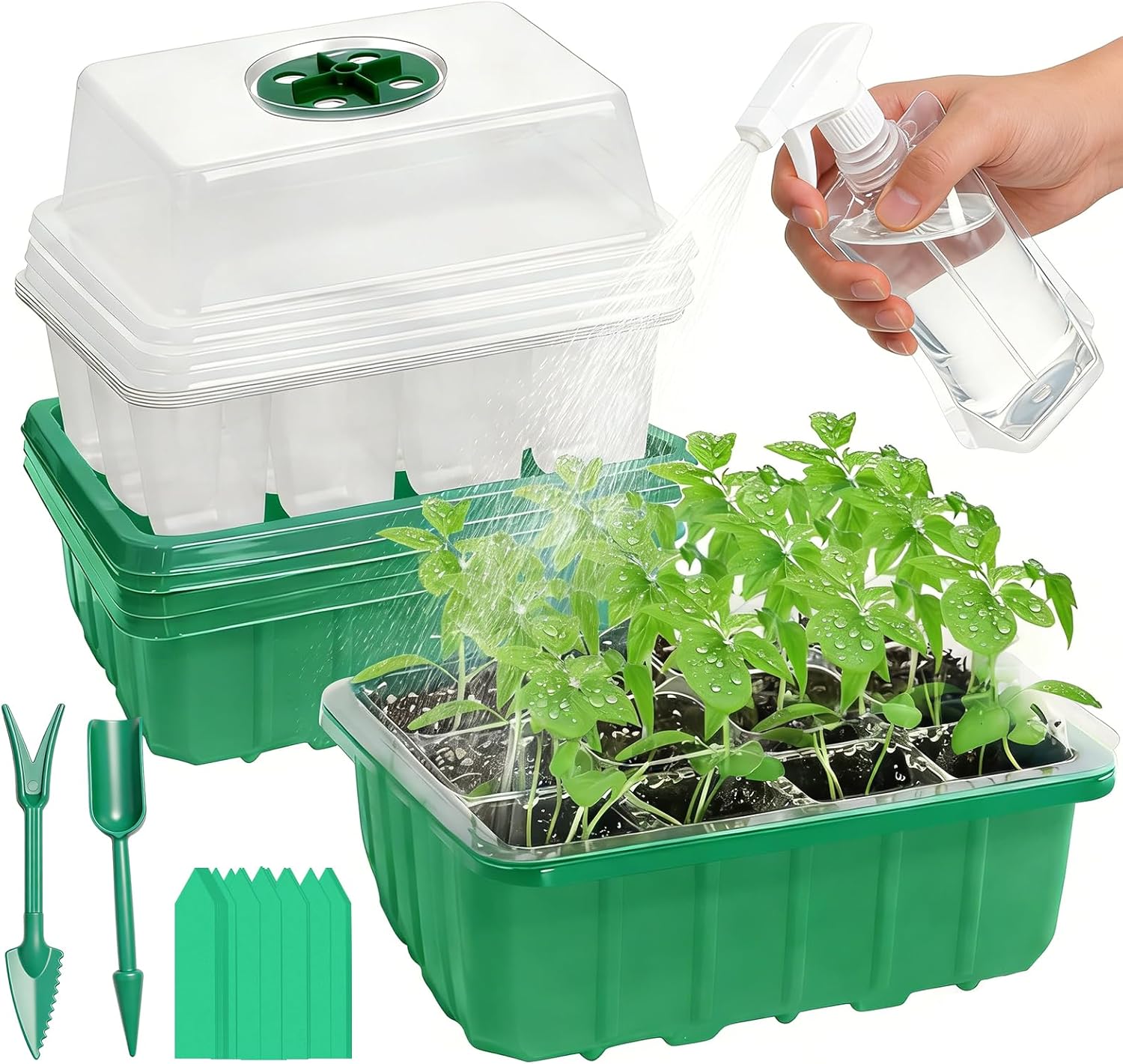 5-Pack Seed Starter Tray Kit w - Humidity Dome Kit 评论和价格