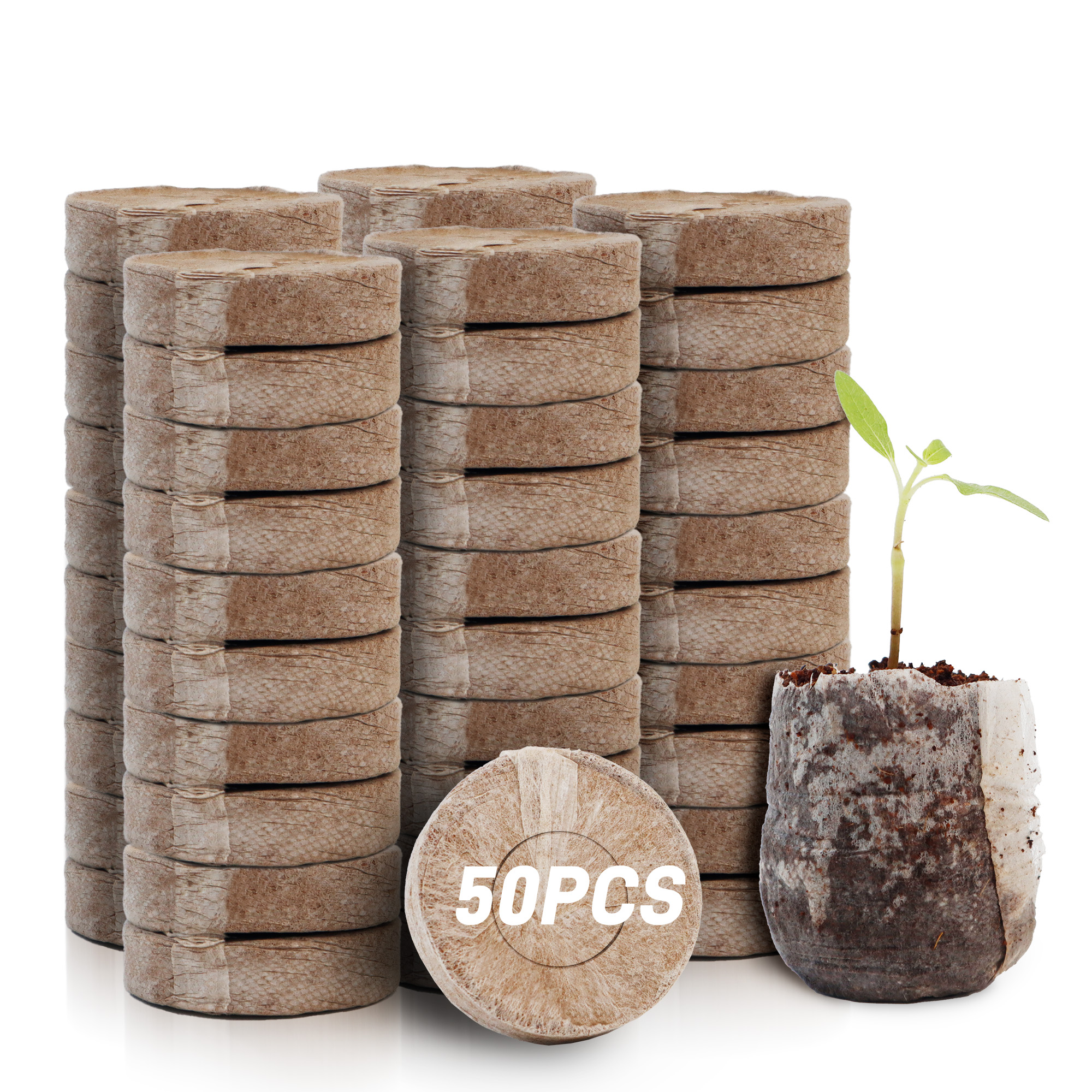 50pcs 35mm Compressed Peat Pel - Peat Pellet Tray 评论和价格
