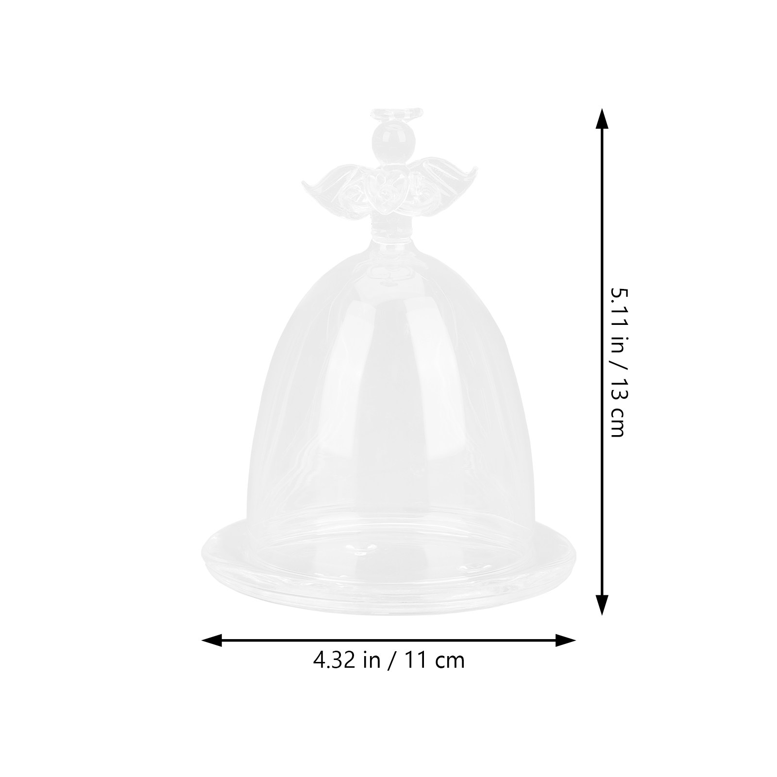 Angel Shaped Glass Dome Preser - Plastic Dome Clear 评论和价格