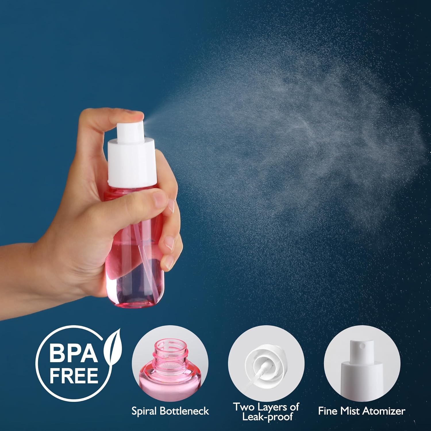 4-Pack 1.35oz Fine Mist Travel - Misting Bottle Fine 评论和价格