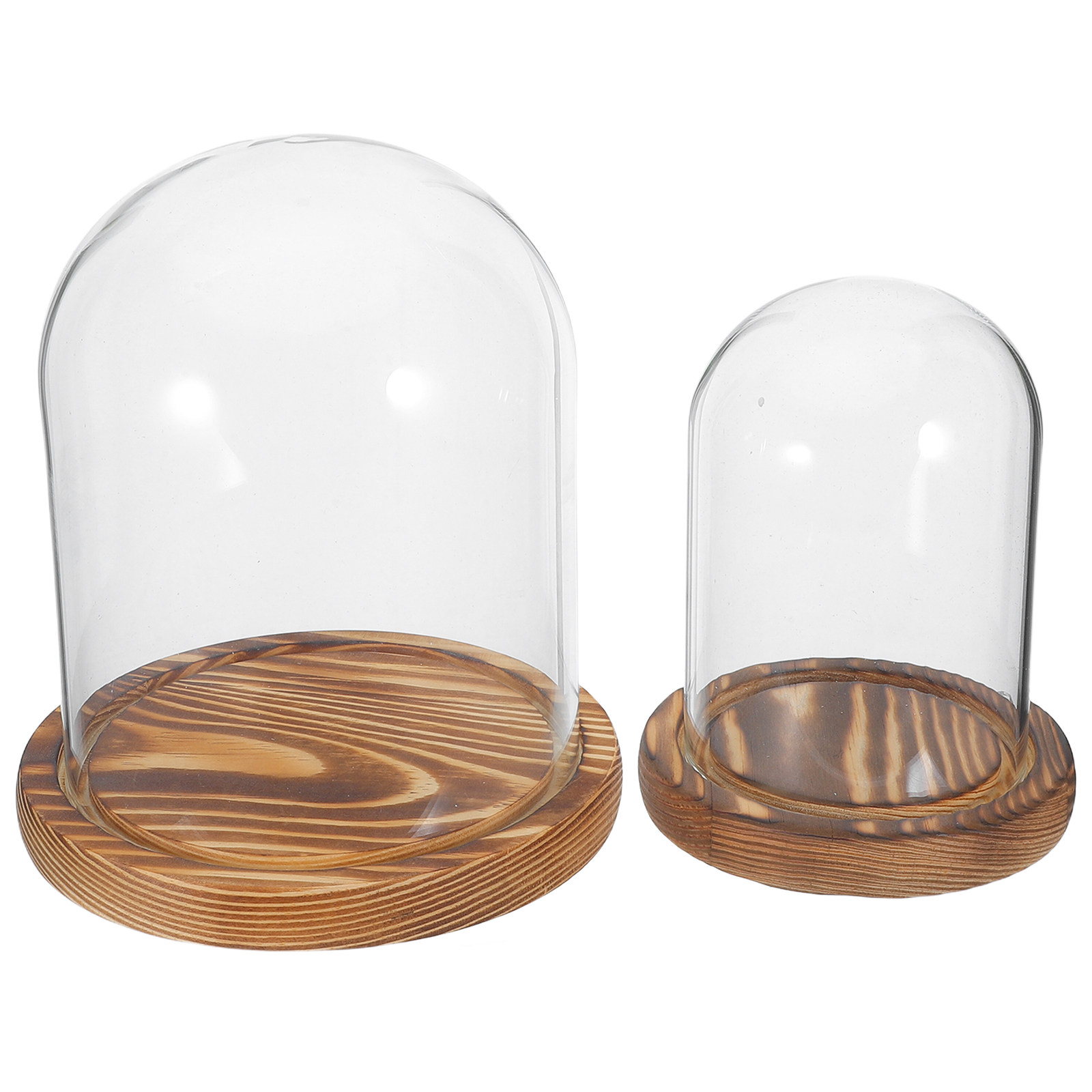 2Sets Clear Glass Display Dome - Plastic Dome Clear 评论和价格