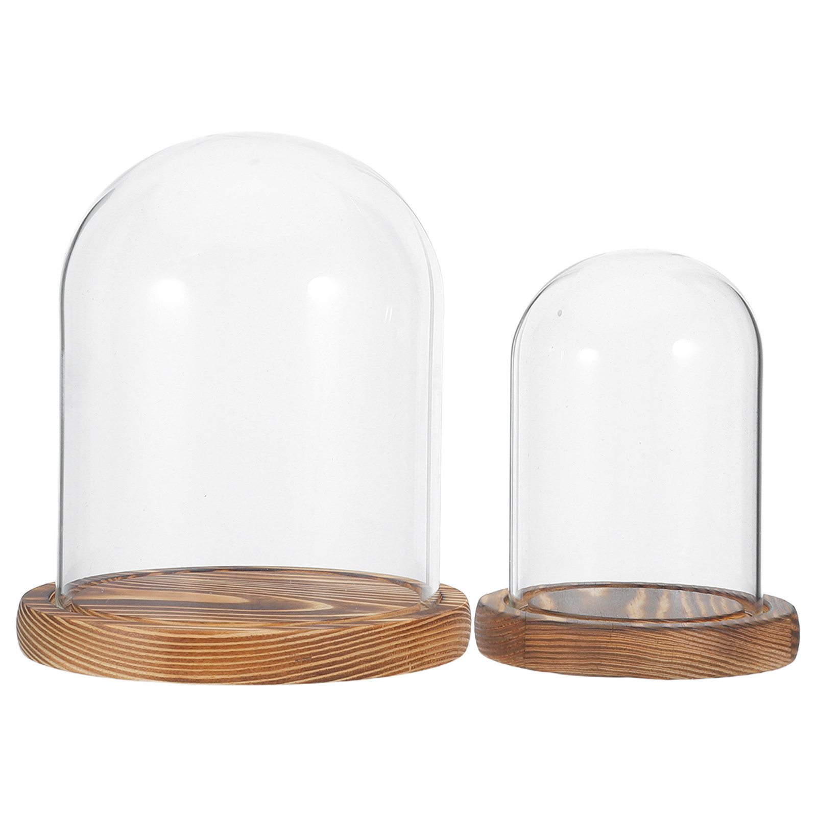 2Sets Clear Glass Display Dome - Plastic Dome Clear 评论和价格