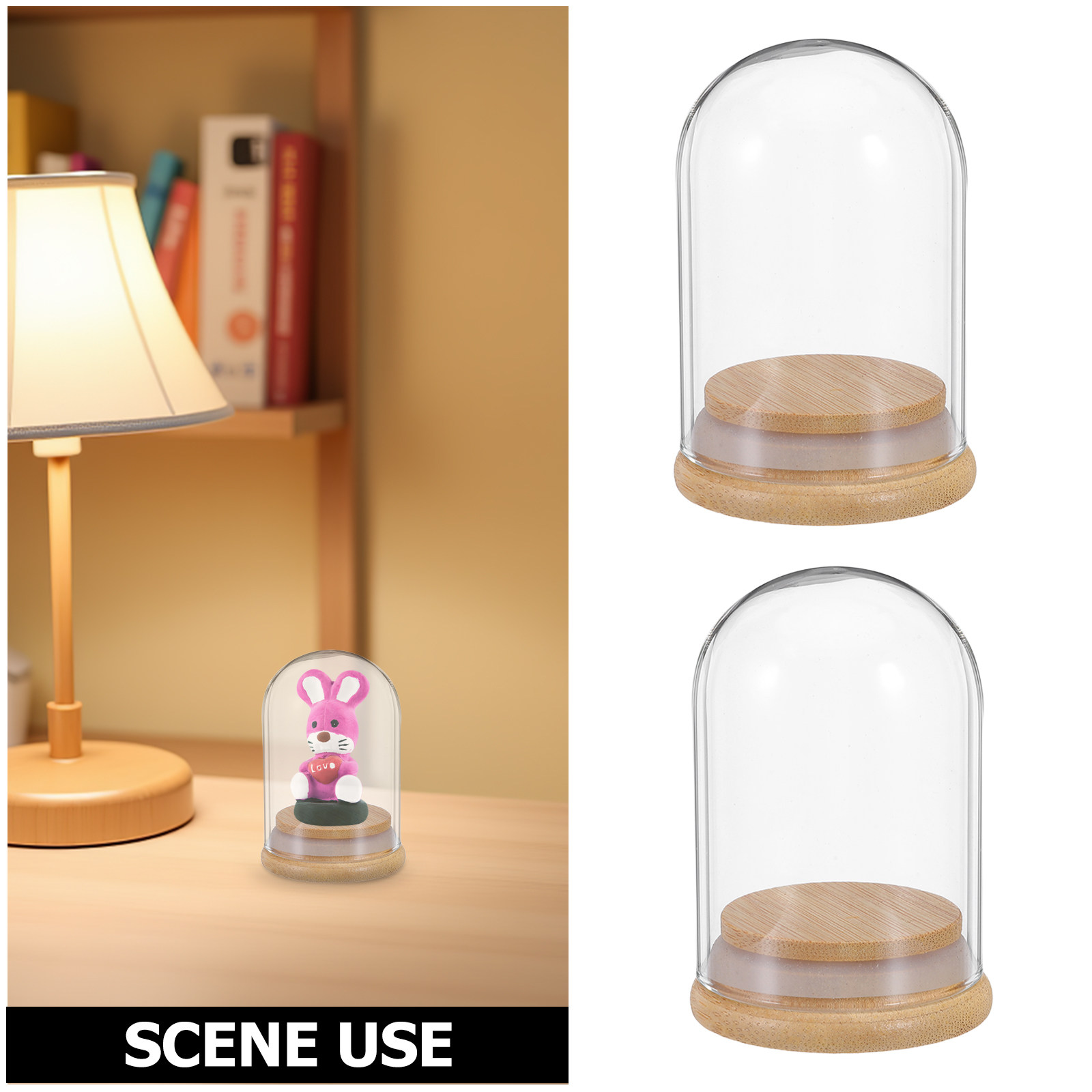 6Pcs Clear Glass Cloche Dome D - Plastic Dome Clear 评论和价格