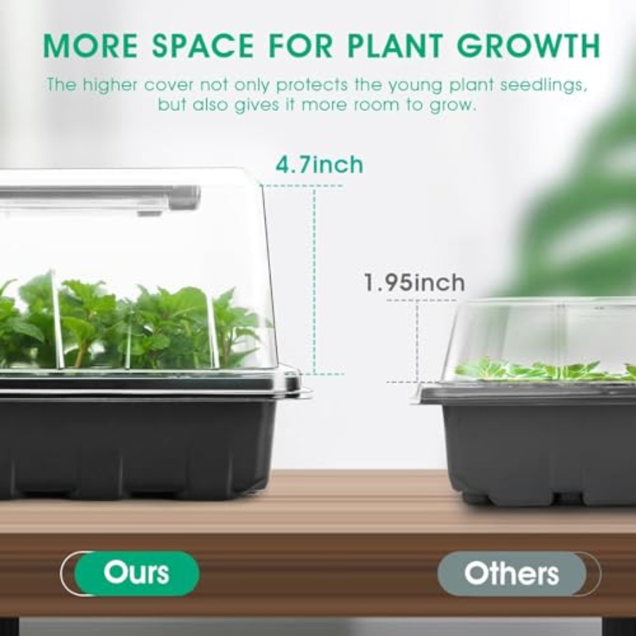 Seed Starter Tray with Grow Li - Humidity Dome Kit 评论和价格