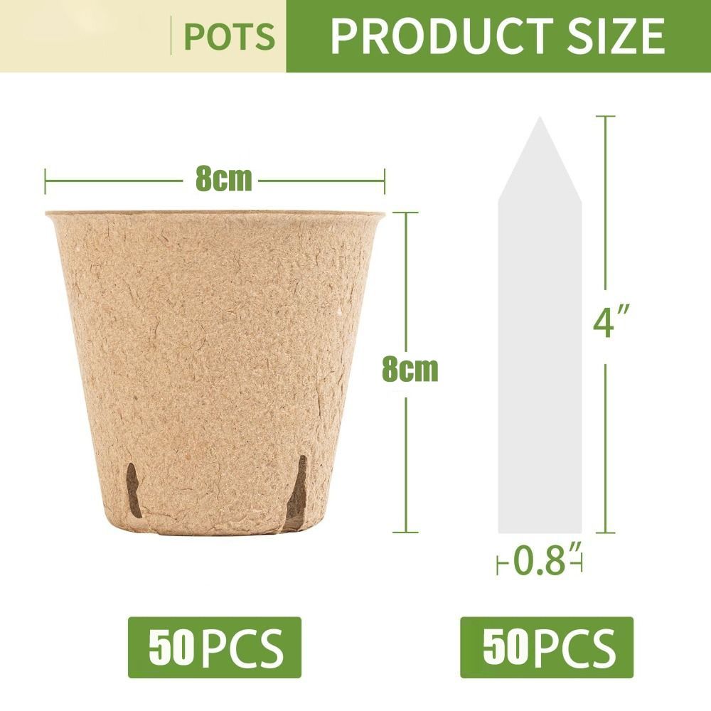 50PCS Biodegradable Plant Star - Peat Pellet Tray 评论和价格