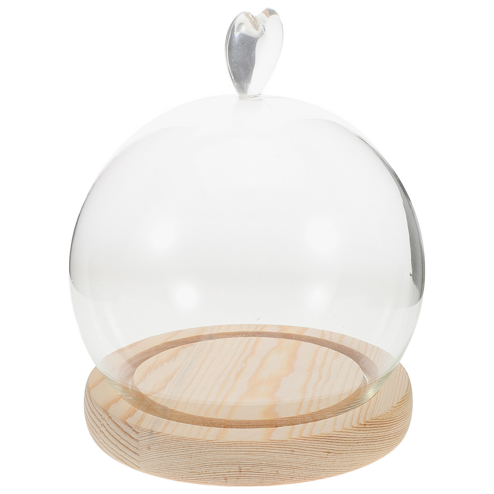 1Set Glass Dome Cloche Heart S - Plastic Dome Clear 评论和价格