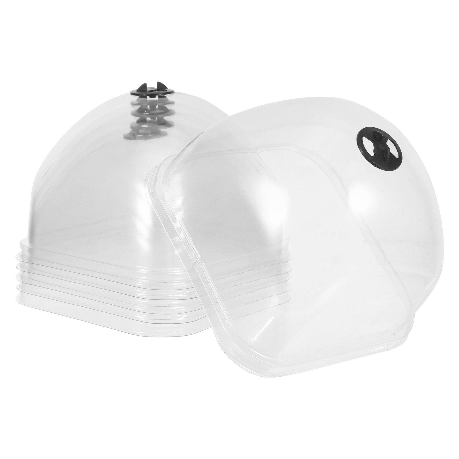 6Pcs Plant Cover Humidity Dome - Plastic Dome Clear 评论和价格