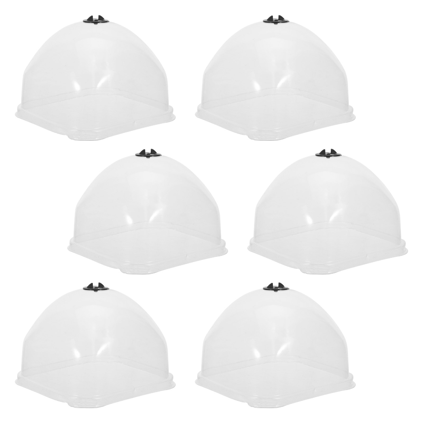 6Pcs Humidity Domes Plant Prot - Plastic Dome Clear 评论和价格