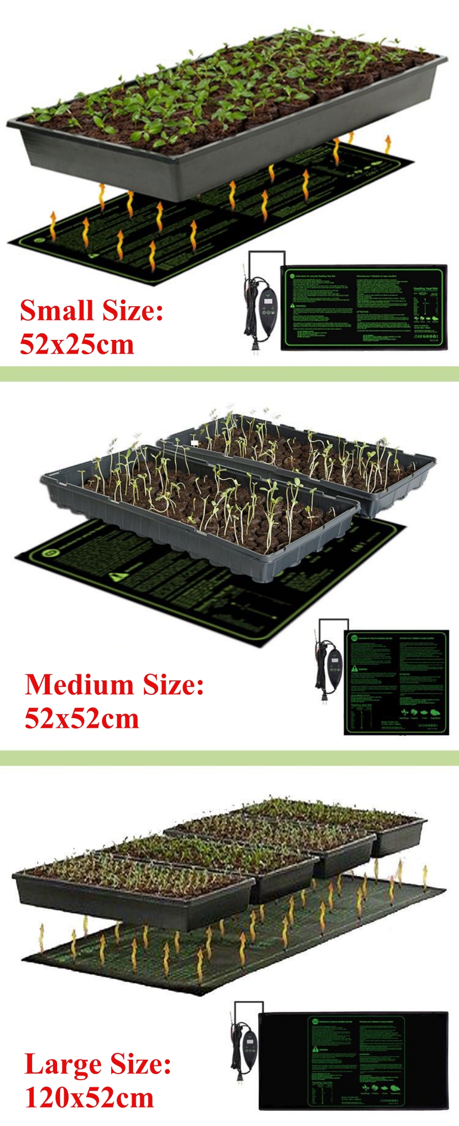 3 Sizes Upgrade Seedling Heat  - Heat Mat Seedling 评论和价格