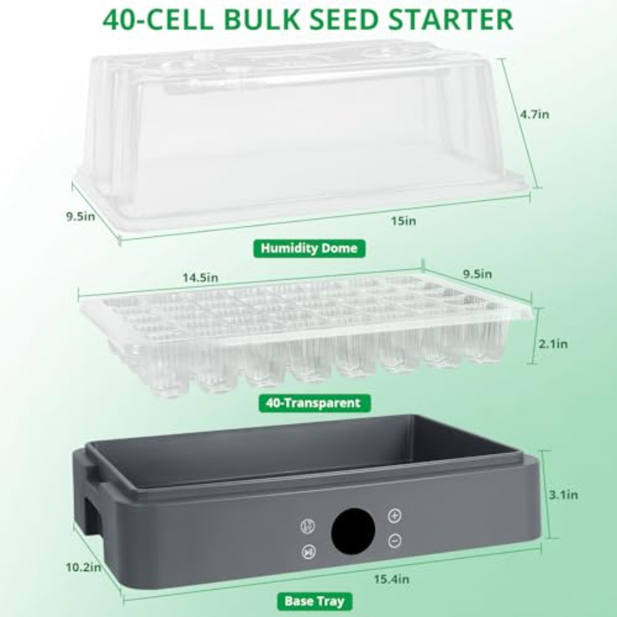 Seed Starter Tray with Grow Li - Humidity Dome Kit 评论和价格