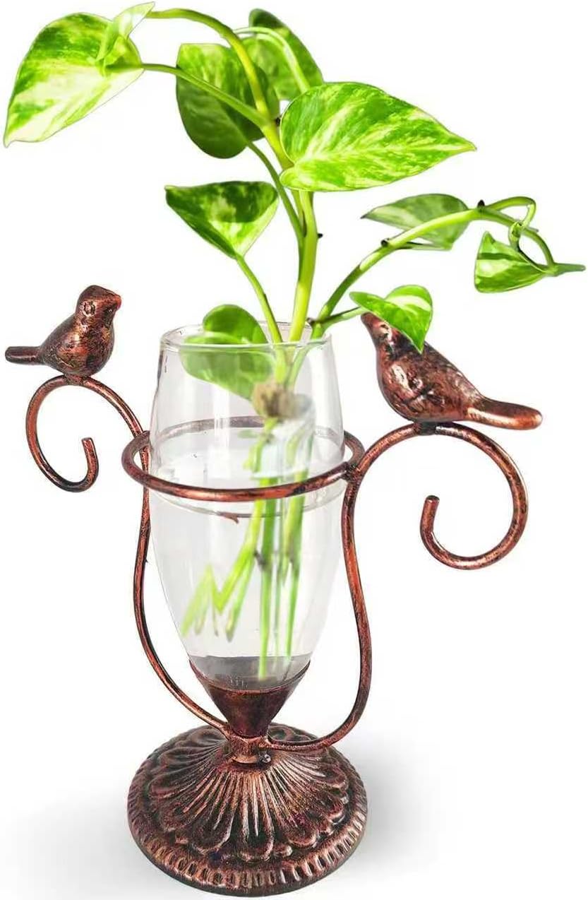 2 Vintage Copper Bird Plant Pr - Propagation Station Vase 评论和价格