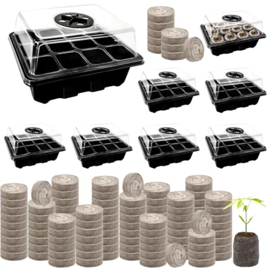 8 Pack Seed Starter Tray with  - Peat Pellet Tray 评论和价格